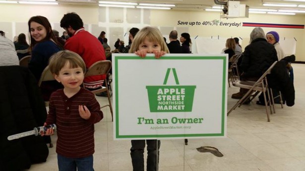 Community members gathered for an owners meeting at Apple Street Market in February. (Facebook / Apple Street Market)