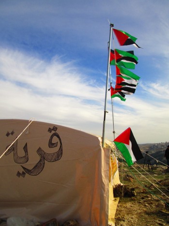 Tent at Bab al-Shams. (WNV/Andrew Beale)