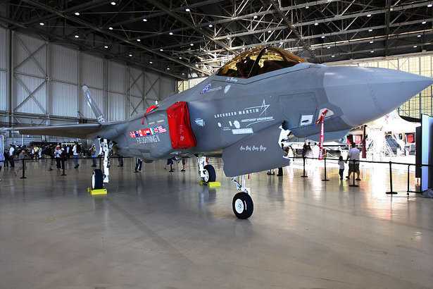 The F-35 fighter, perhaps the most expensive weapon ever built. (Wikimedia Commons/Rennett Stowe)