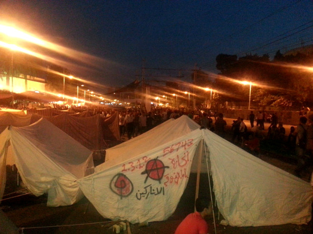 An anarchist tent in Tahrir Square. (WNV/Mohammed Hassan Aazab)