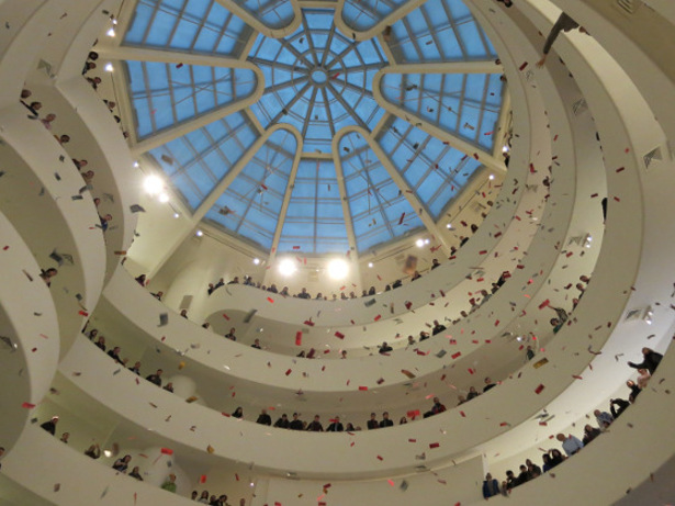 GULF action at the Guggenheim Museum on March 29, 2014. (GULF/Nitasha Dhillon)