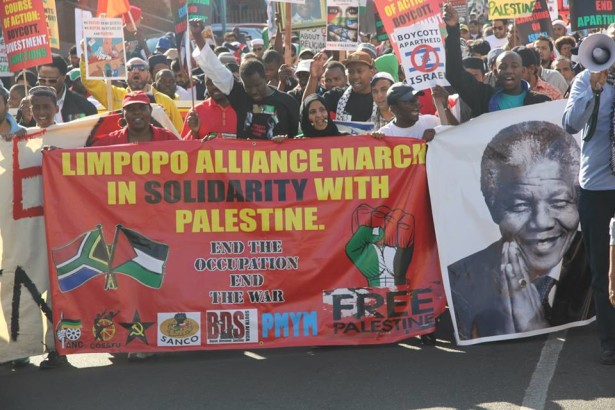 BDS South Africa staged a Palestine solidarity protest in the Limpopo province earlier this month. (Facebook / Che Erasmus Nche )