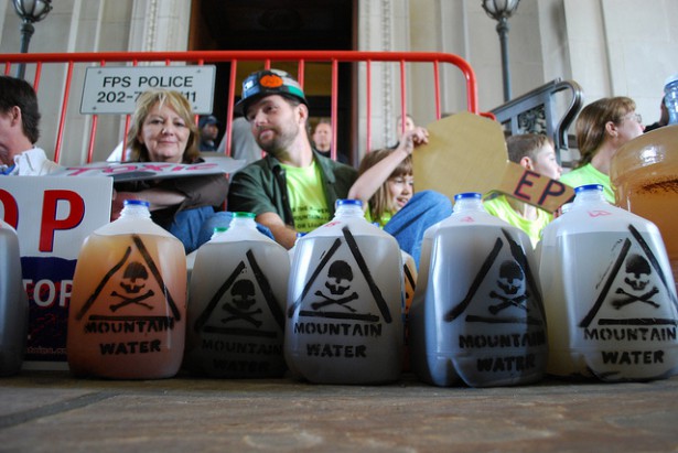 Activists with Appalachian Rising protest outside the EPA last year. (Flickr / The Alliance for Appalachia)