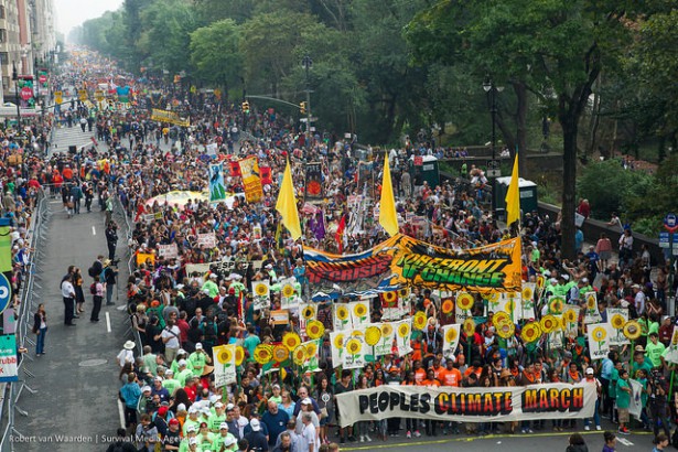 More than 400,000 people took part in the People's Climate March last month in New York City. (Survival Media Agency / Robert van Waarden)