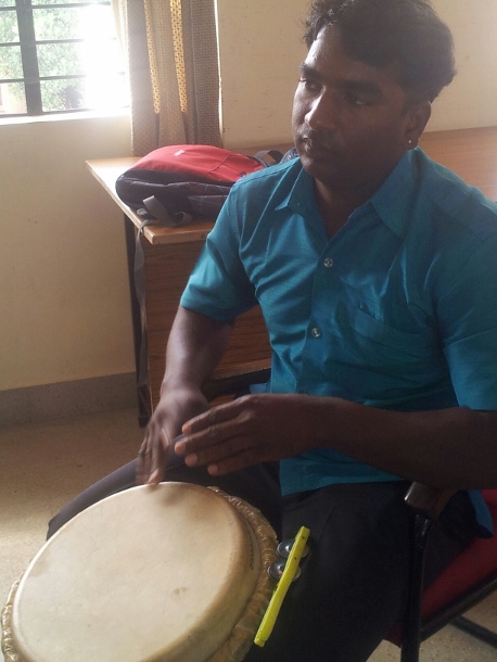 Aruldas Vijaya rehearses before Horata. (WNV/Puspha Achanta)