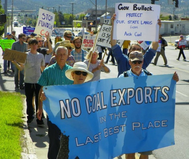 Protesters march in Helena in September 2013. (Blue Skies Campaign)