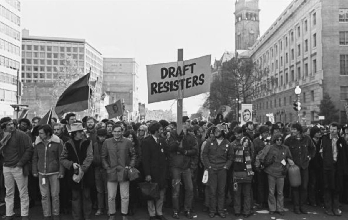 Vietnam War protesters opposing conscription