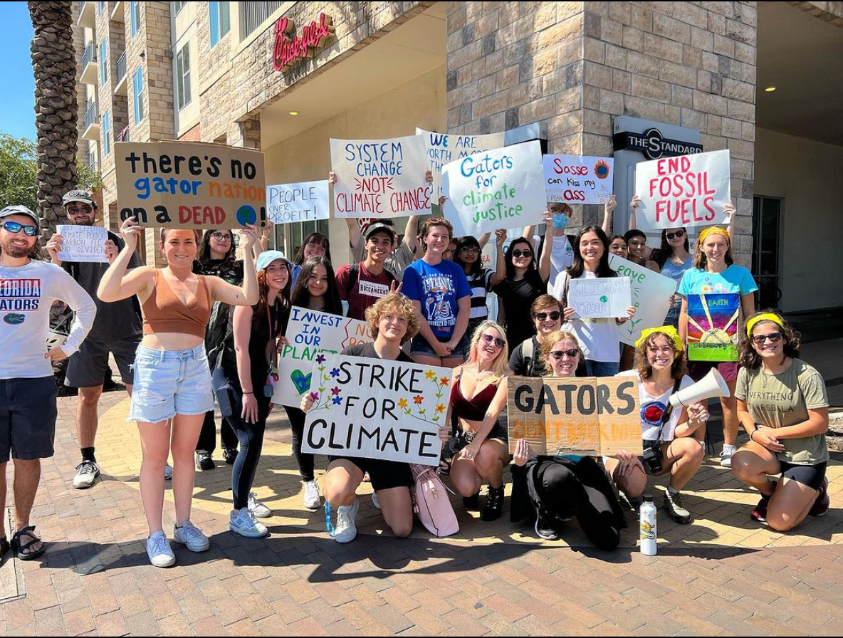 UF students protesting for climate justice